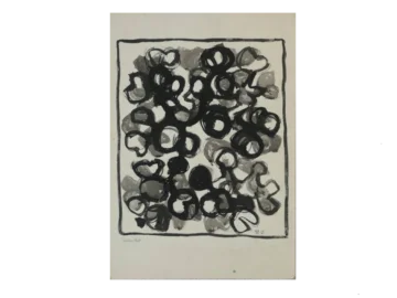 Mixed media on board, Margareta Treutiger, Vattenväxt, 1965