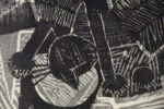 Woodcut, Vide Jansson, Träsnitt, 1960s