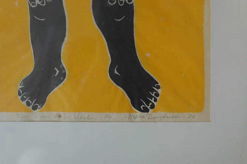 Colour woodcut, Walter Bengtsson, 1970