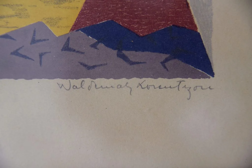 Litografia barwna, Waldemar Lorentzon, Båtparad, 1953
