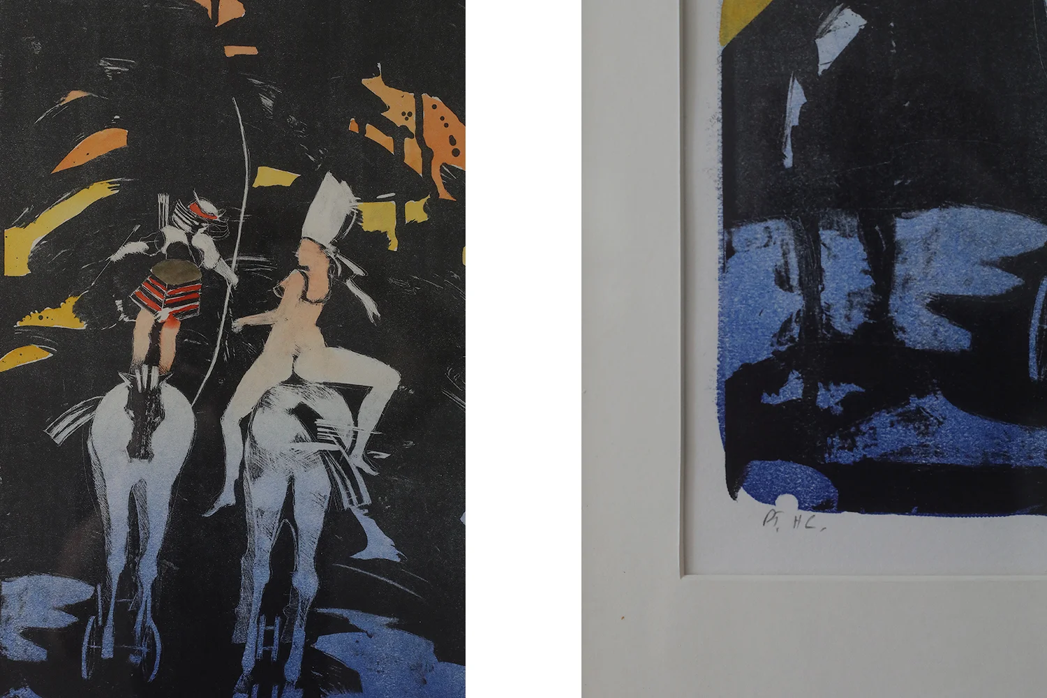 Colour lithograph, Michael Casford, Norwegian Word, signed