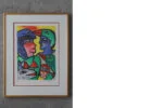 Colour lithograph, Ulrika Hydman Vallien, Composition of Figures, 1999