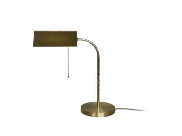 Brass desk lamp with a pull chain, Karstadt AG, Germany, 1970s
