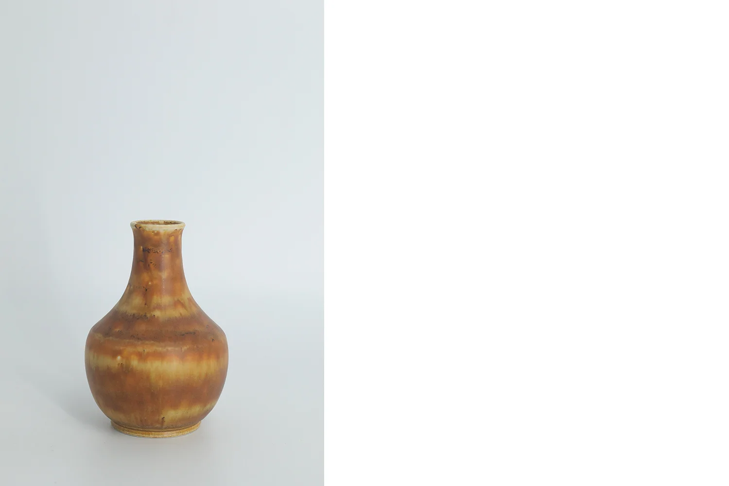 Small brown stoneware vase, designed by Gunnar Borg, Höganäs Keramik, Sweden, 1960s