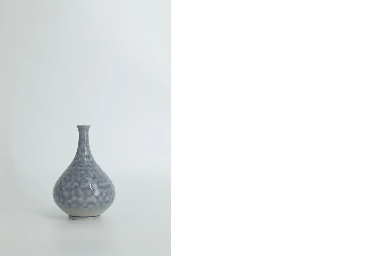 Small light blue stoneware vase, designed by Gunnar Borg for Höganäs Keramik, Sweden, 1960s