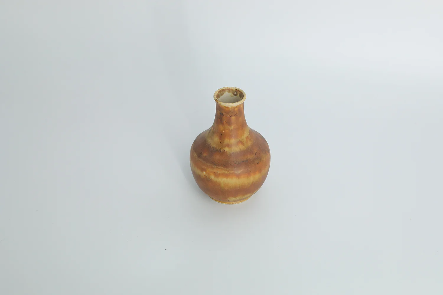 Small brown stoneware vase, designed by Gunnar Borg, Höganäs Keramik, Sweden, 1960s