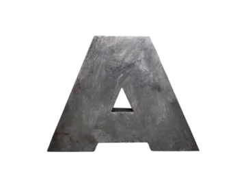 Large industrial letter A, Poland, 1950s