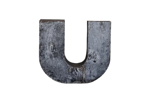 Large industrial U letter, Poland, 1950s