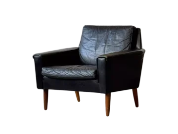 Leather armchair, Denmark, 60s/70s