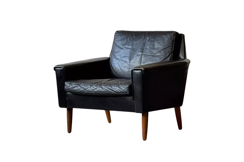 Leather armchair, Denmark, 60s/70s