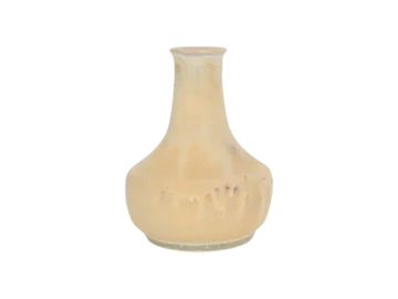 Small sand-coloured stoneware vase, designed by Gunnar Borg, Höganäs Keramik, Sweden, 1960s