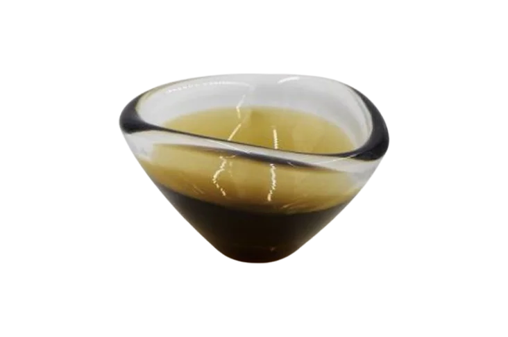 Gold-brown Sommerso glass bowl, Scandinavia, 1950s