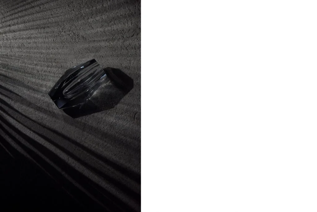 Glass Diamond vase, designed by Asta Strömberg, Strömbergshyttan, Sweden, 1960s