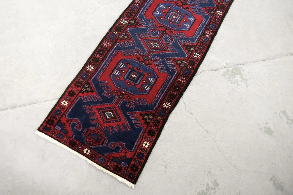 Long Oriental Hamadan Rug, IKEA, Persia/Iran, 1960s
