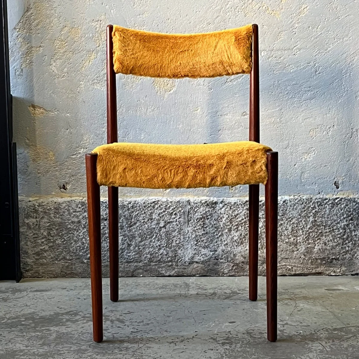Pair of exotic wood chairs, Lübke, Germany, 1960s