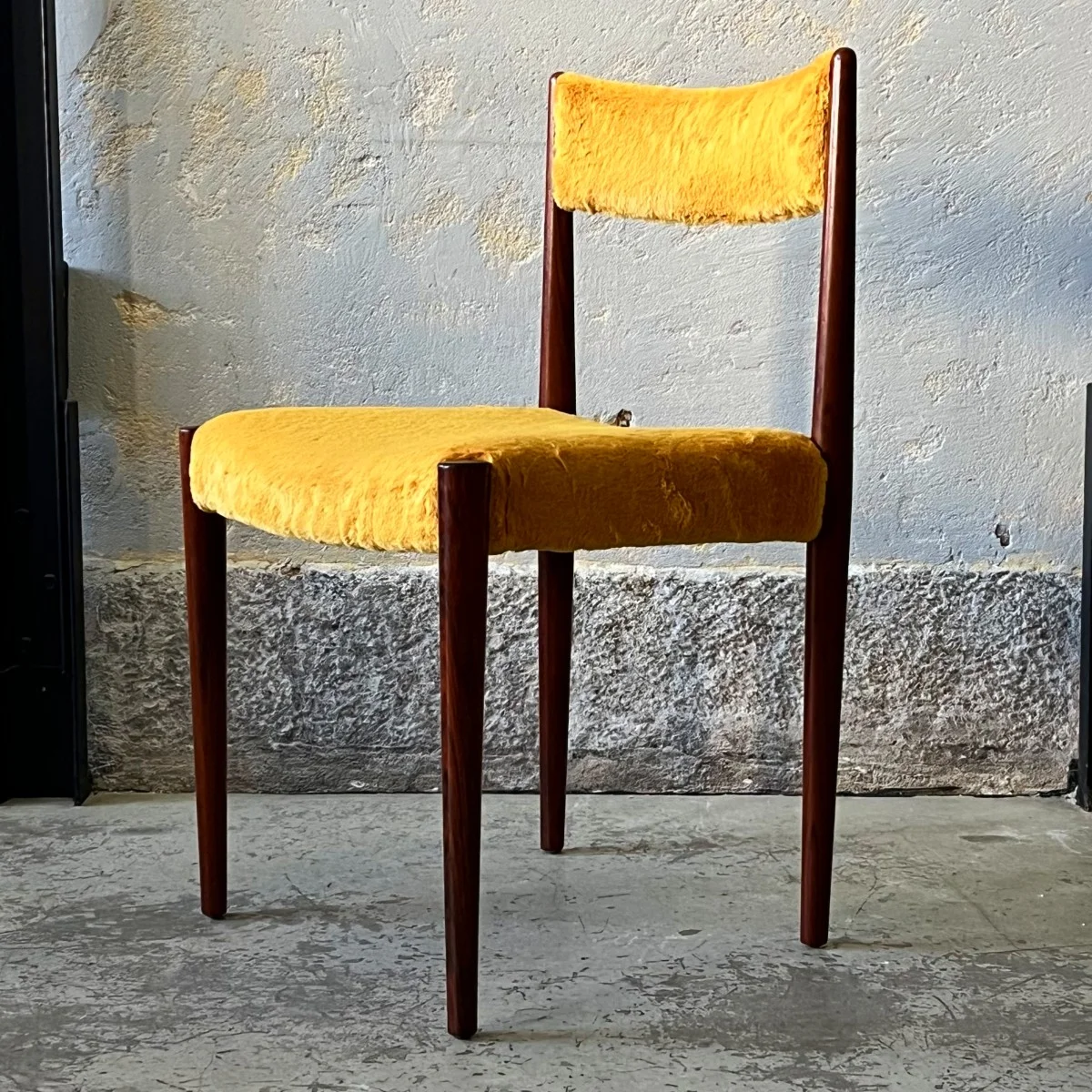 Pair of exotic wood chairs, Lübke, Germany, 1960s