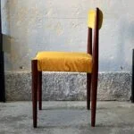 Pair of exotic wood chairs, Lübke, Germany, 1960s