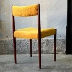 Pair of exotic wood chairs, Lübke, Germany, 1960s