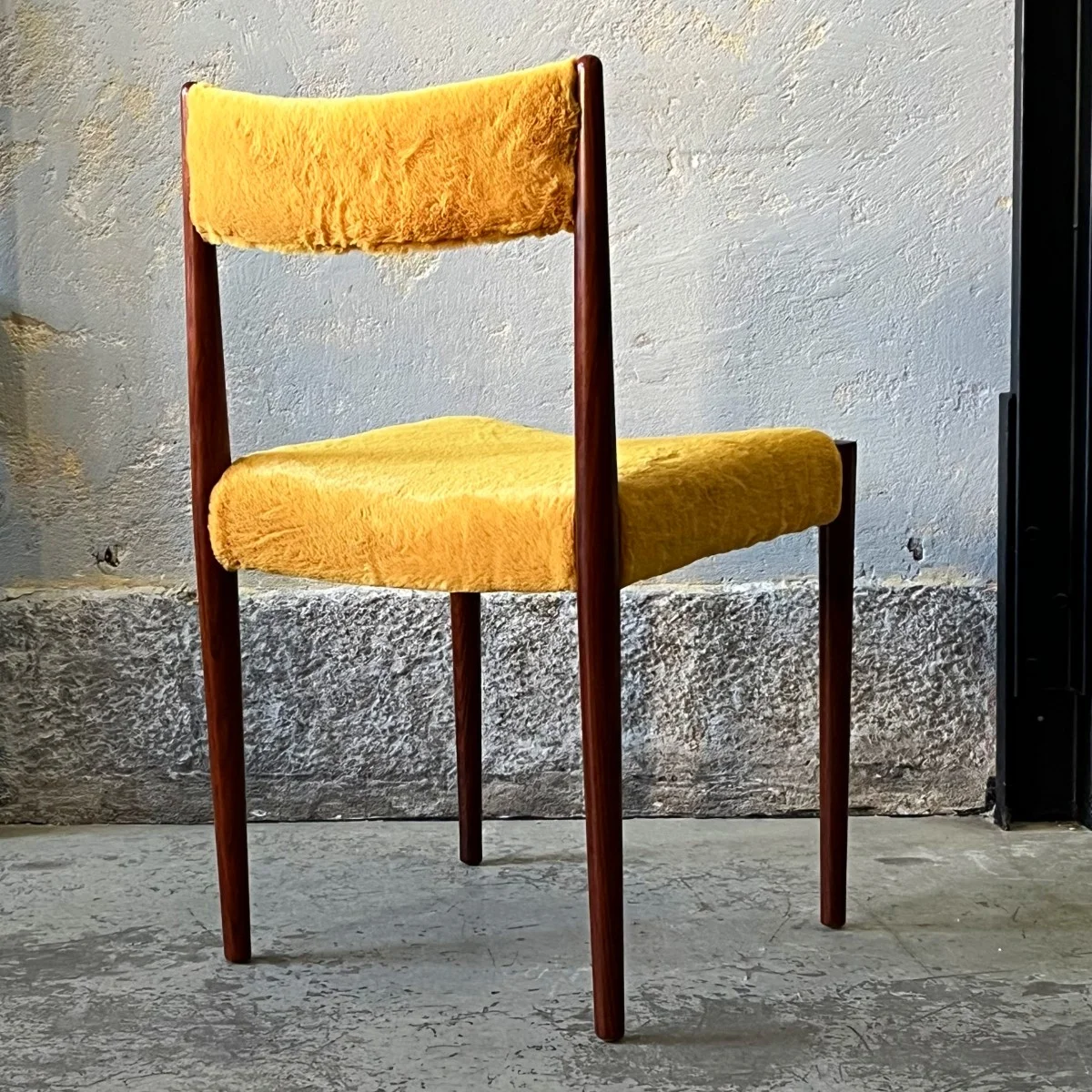 Pair of exotic wood chairs, Lübke, Germany, 1960s
