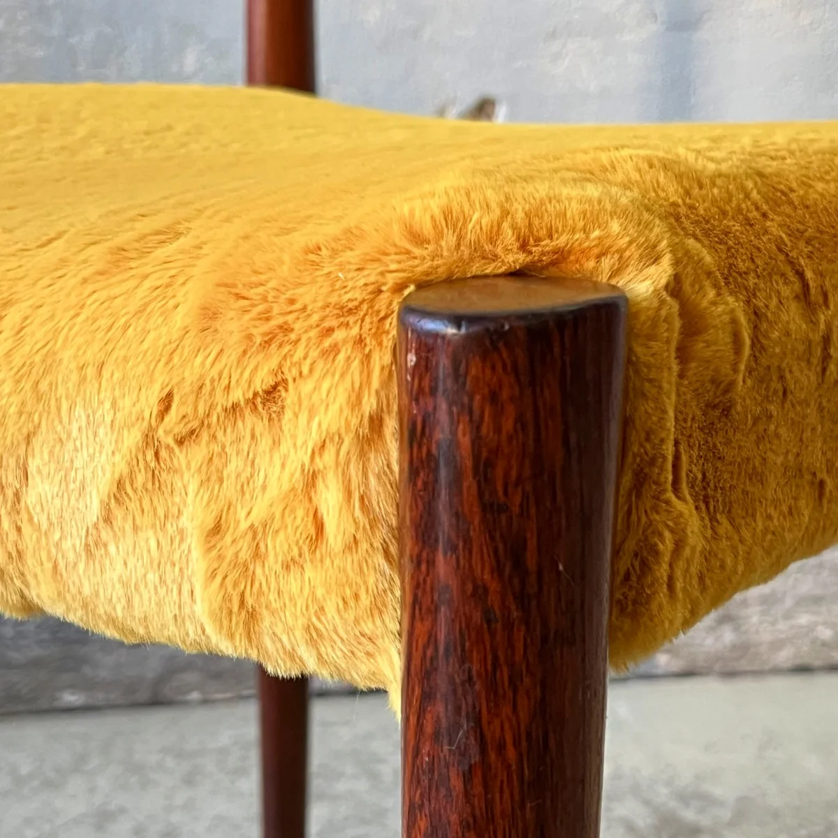 Pair of exotic wood chairs, Lübke, Germany, 1960s