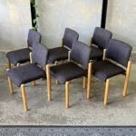 Set of 6 upholstered chairs, Fröscher Sitform, Germany, 1980s