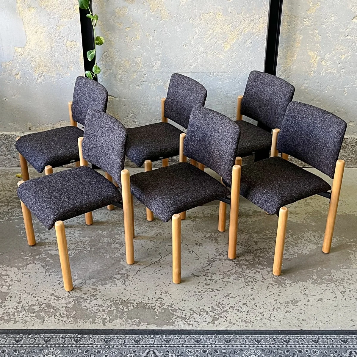 Set of 6 upholstered chairs, Fröscher Sitform, Germany, 1980s