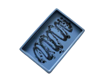 Light blue ceramic tray, Sweden, 1960s