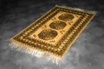 Afghan Gold Ersari Oriental Rug, Afghanistan, 1930s
