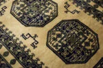 Afghan Gold Ersari Oriental Rug, Afghanistan, 1930s