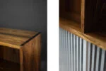 Rosewood shelving unit with glass shelves, Denmark, 1960s