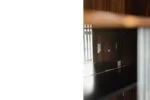 Rosewood shelving unit with glass shelves, Denmark, 1960s