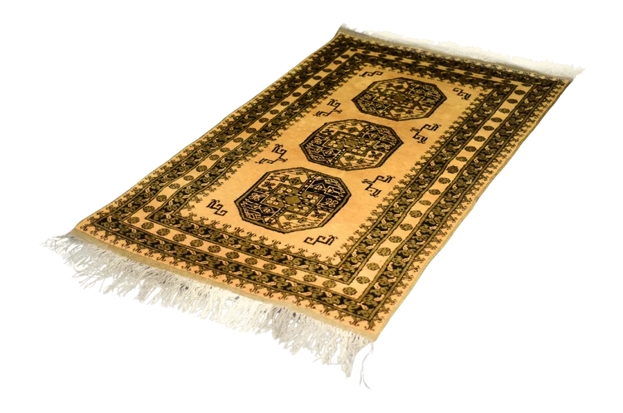 Afghan Gold Ersari Oriental Rug, Afghanistan, 1930s