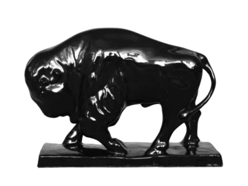 Porcelain bison sculpture, Scandinavia, 1960s