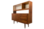 Vintage sideboard with hutch, Swarzędzkie Fabryki Mebli, PRL, 1970s