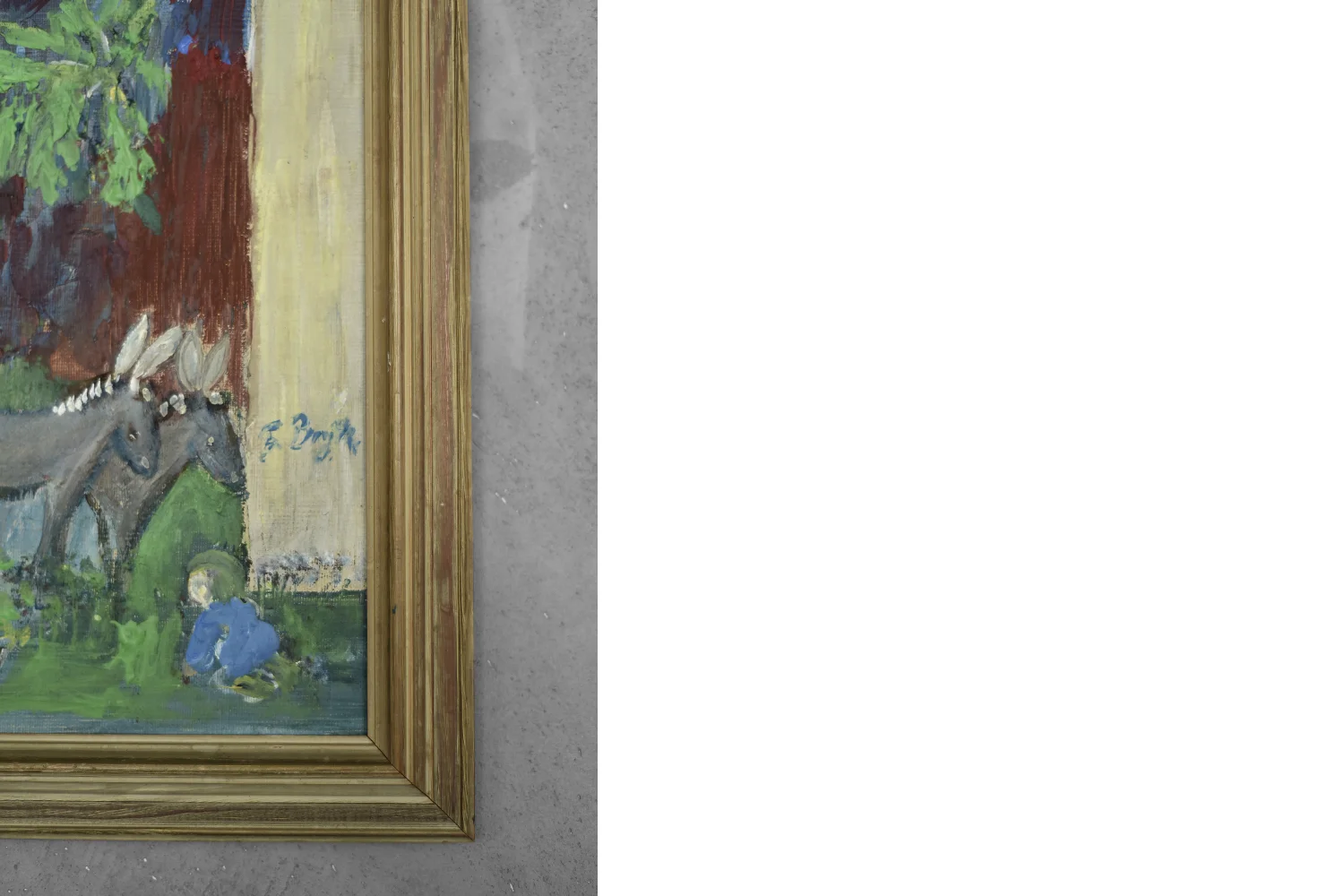 Oil painting on board, Frideborg Bryth, 1950s