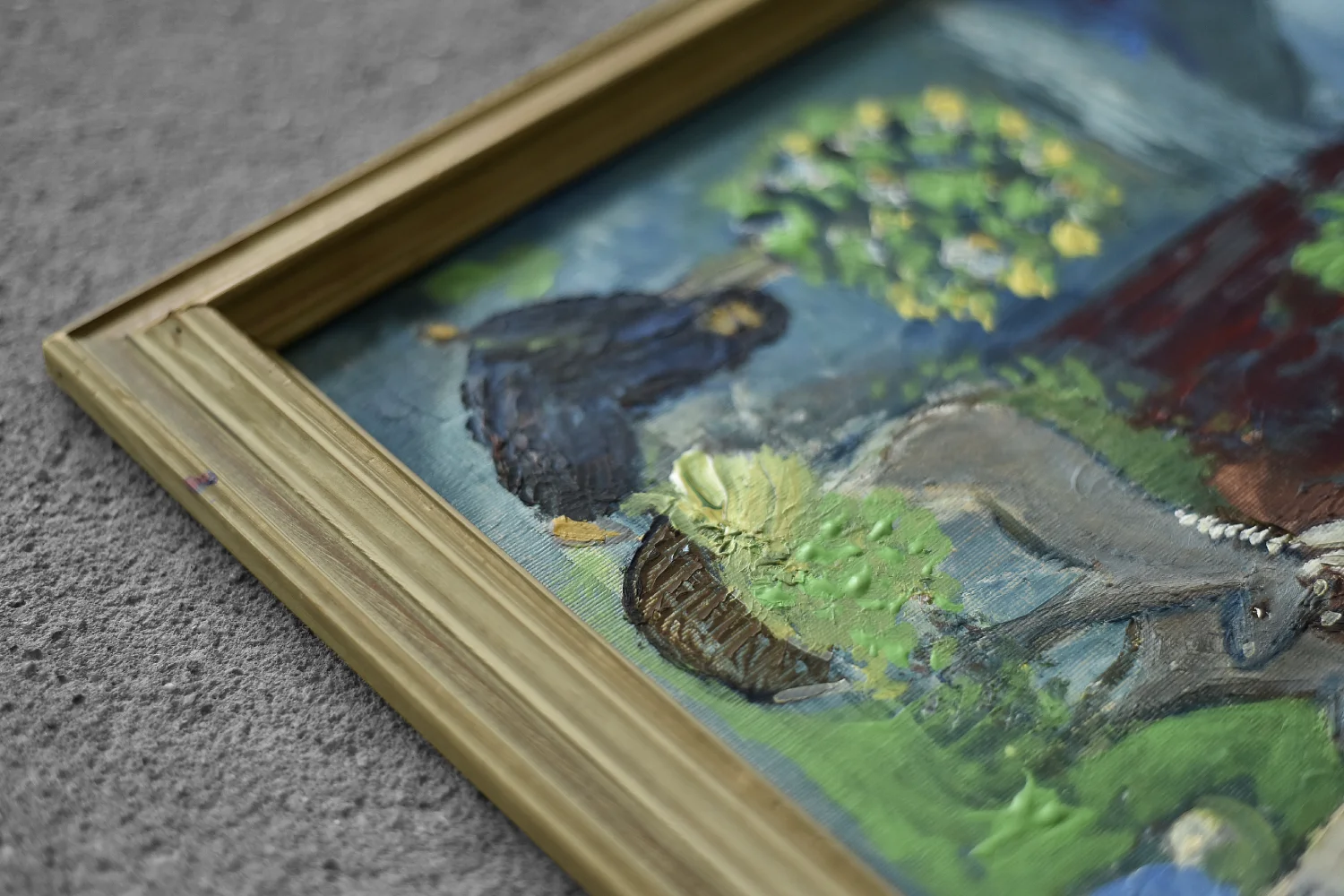 Oil painting on board, Frideborg Bryth, 1950s