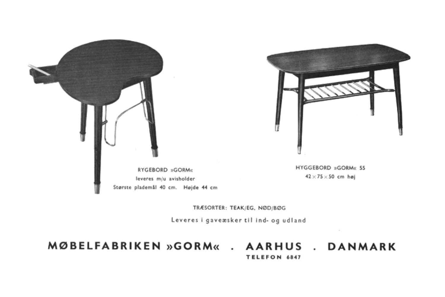 Vintage coffee table, Hyggebord 55, Gorm Møbler, Denmark, 1956