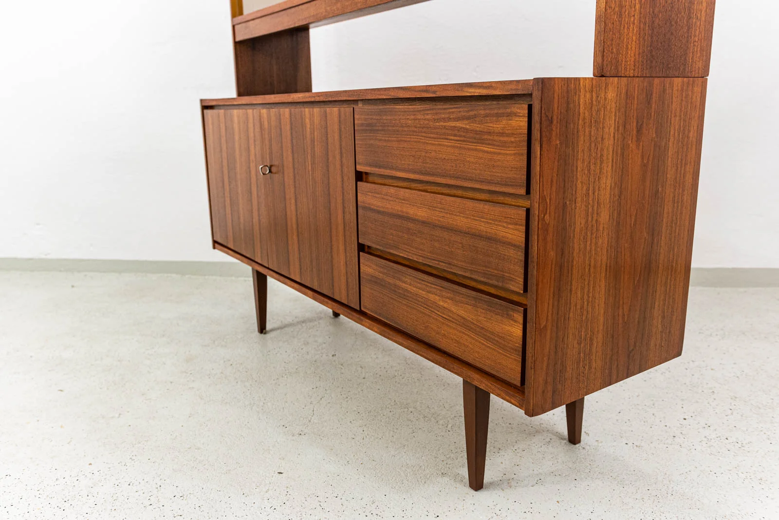 Vintage sideboard with hutch, Swarzędzkie Fabryki Mebli, PRL, 1970s