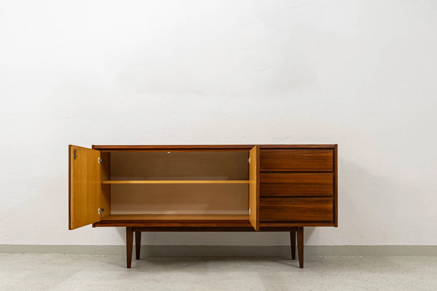Vintage sideboard with hutch, Swarzędzkie Fabryki Mebli, PRL, 1970s