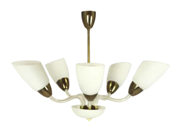 Glass ceiling lamp, Czechoslovakia, 1960s