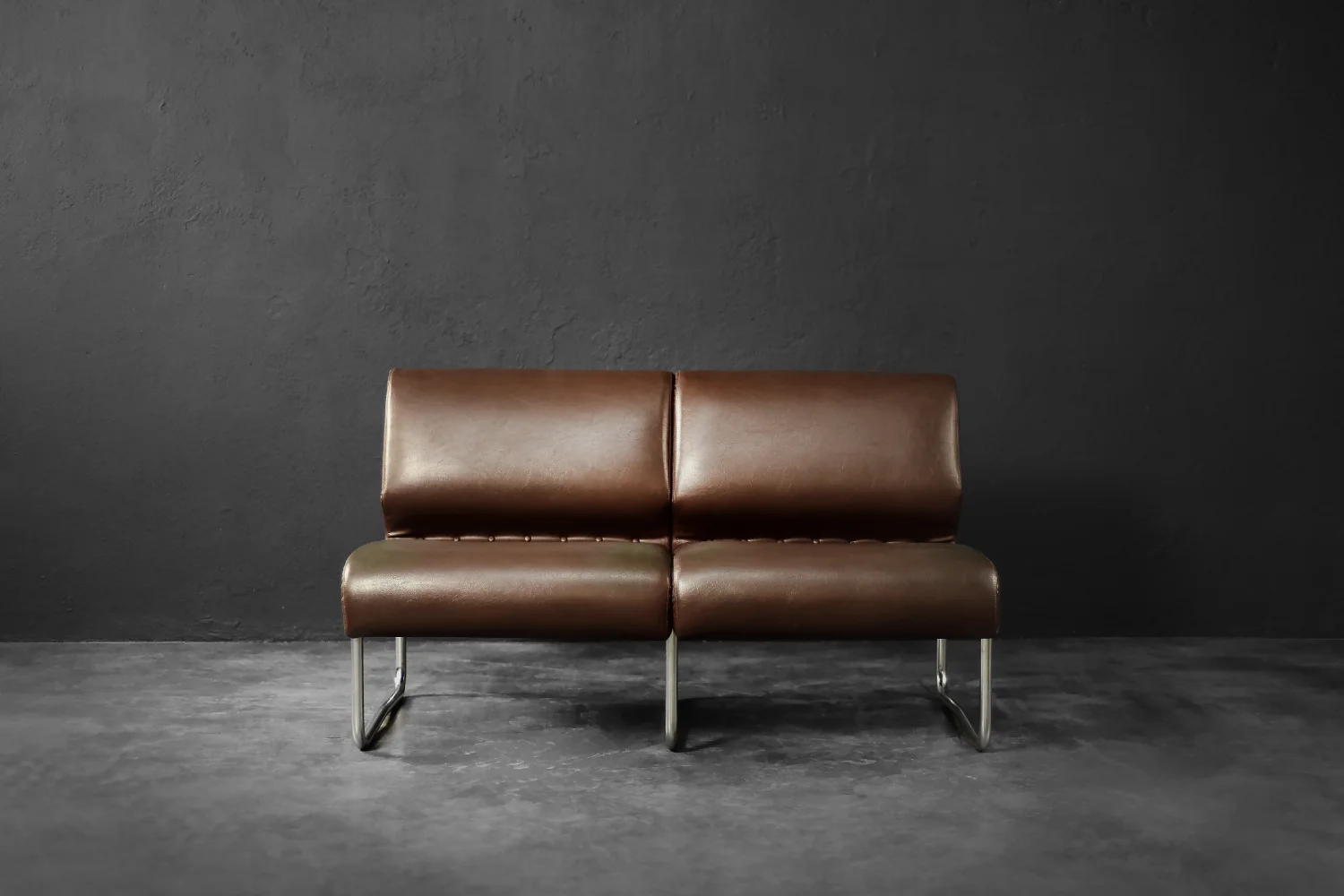 Two-seater sofa on a metal frame, Germany, 1970s