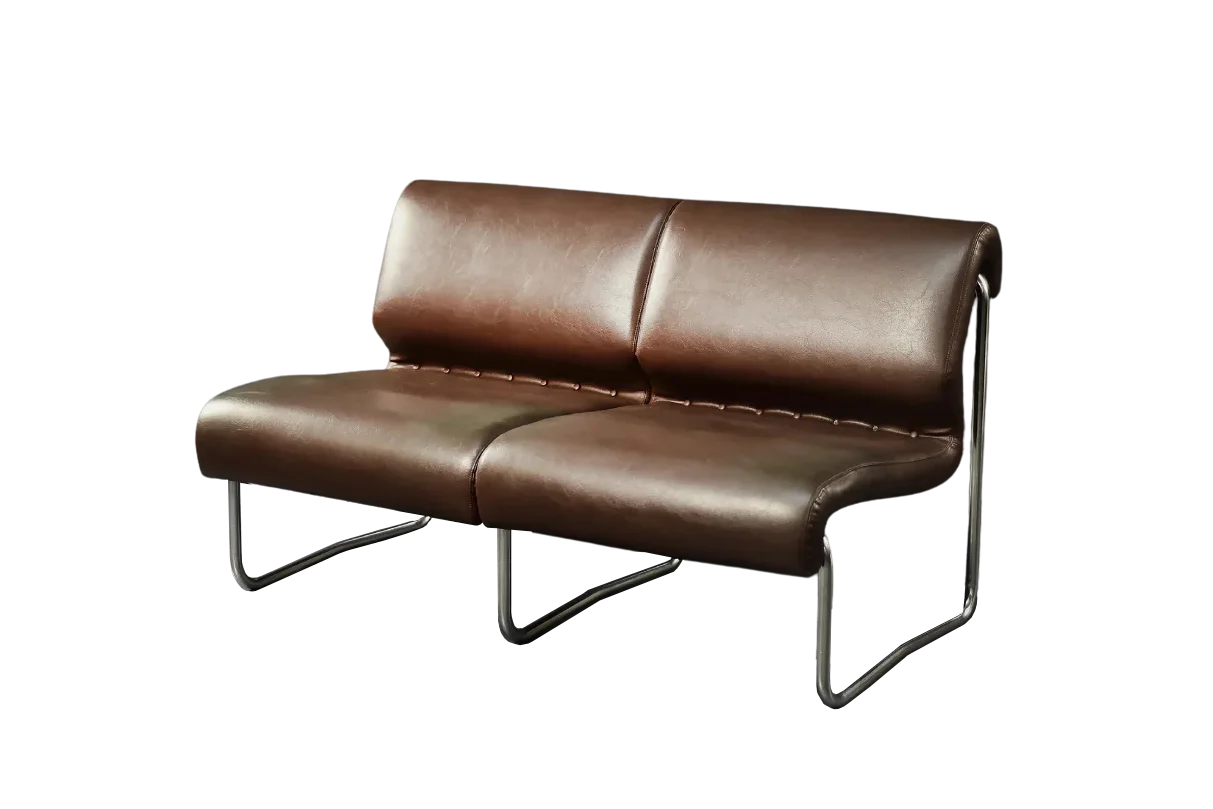 Two-seater sofa on a metal frame, Germany, 1970s