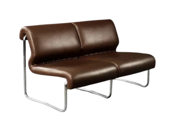 Two-seater sofa on a metal frame, Germany, 1970s