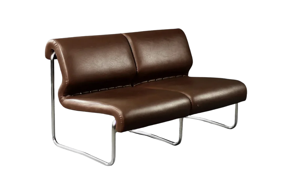 Two-seater sofa on a metal frame, Germany, 1970s