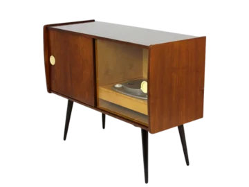 Vintage gramophone cabinet, Supraphon, Czechoslovakia, 1950s