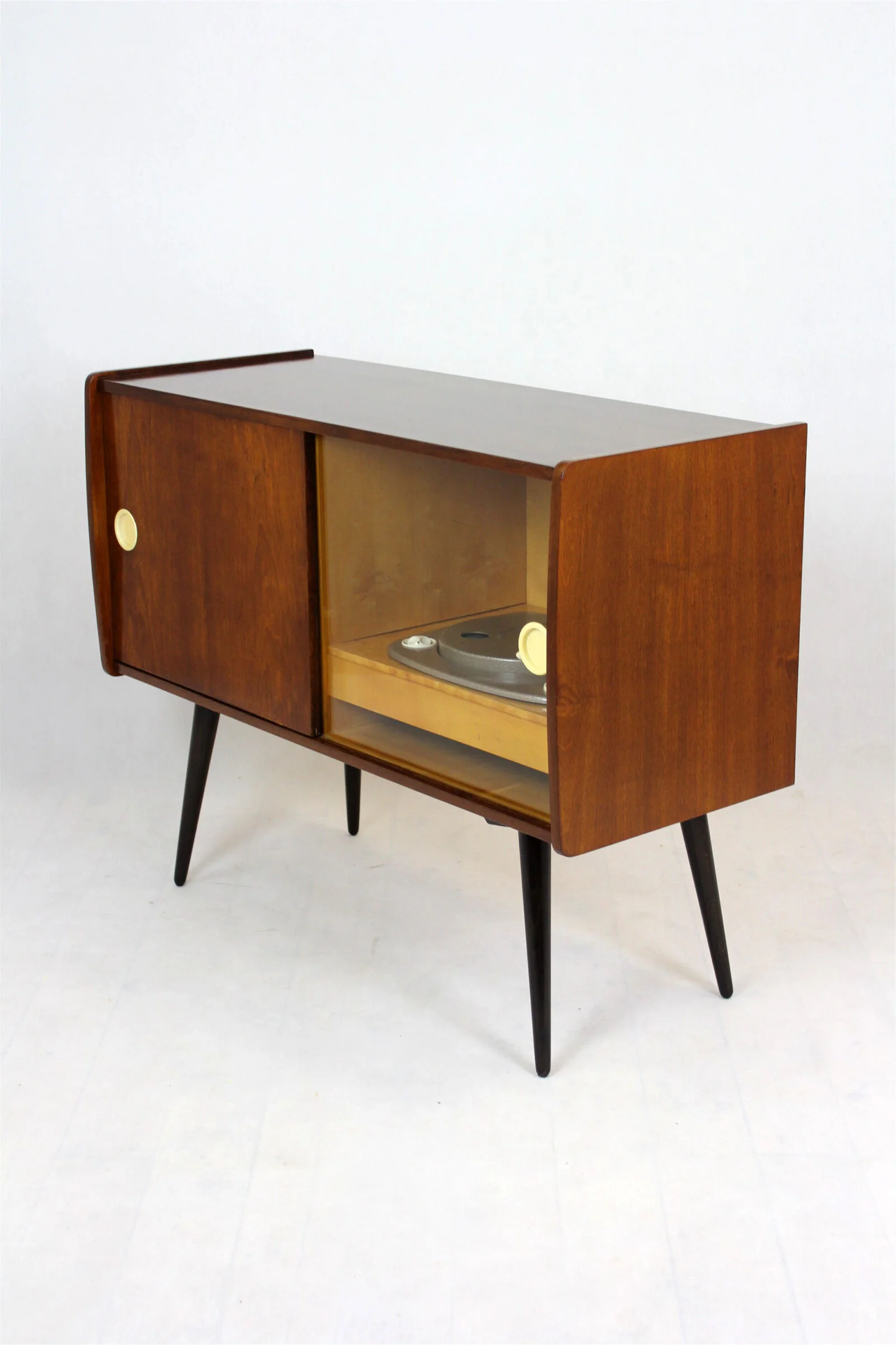 Vintage gramophone cabinet, Supraphon, Czechoslovakia, 1950s
