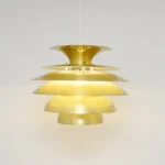 Gold vintage lamp, Denmark, 1970s