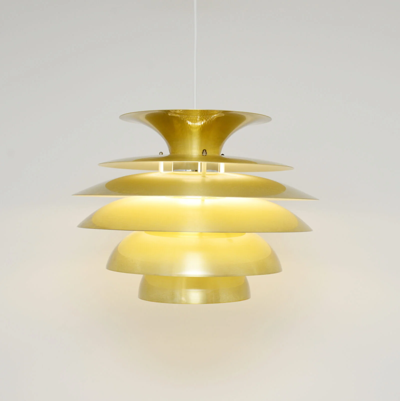 Gold vintage lamp, Denmark, 1970s