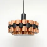 Copper lamp designed by Werner Schou for Coronell Elektro, 1970s