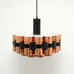 Copper lamp designed by Werner Schou for Coronell Elektro, 1970s